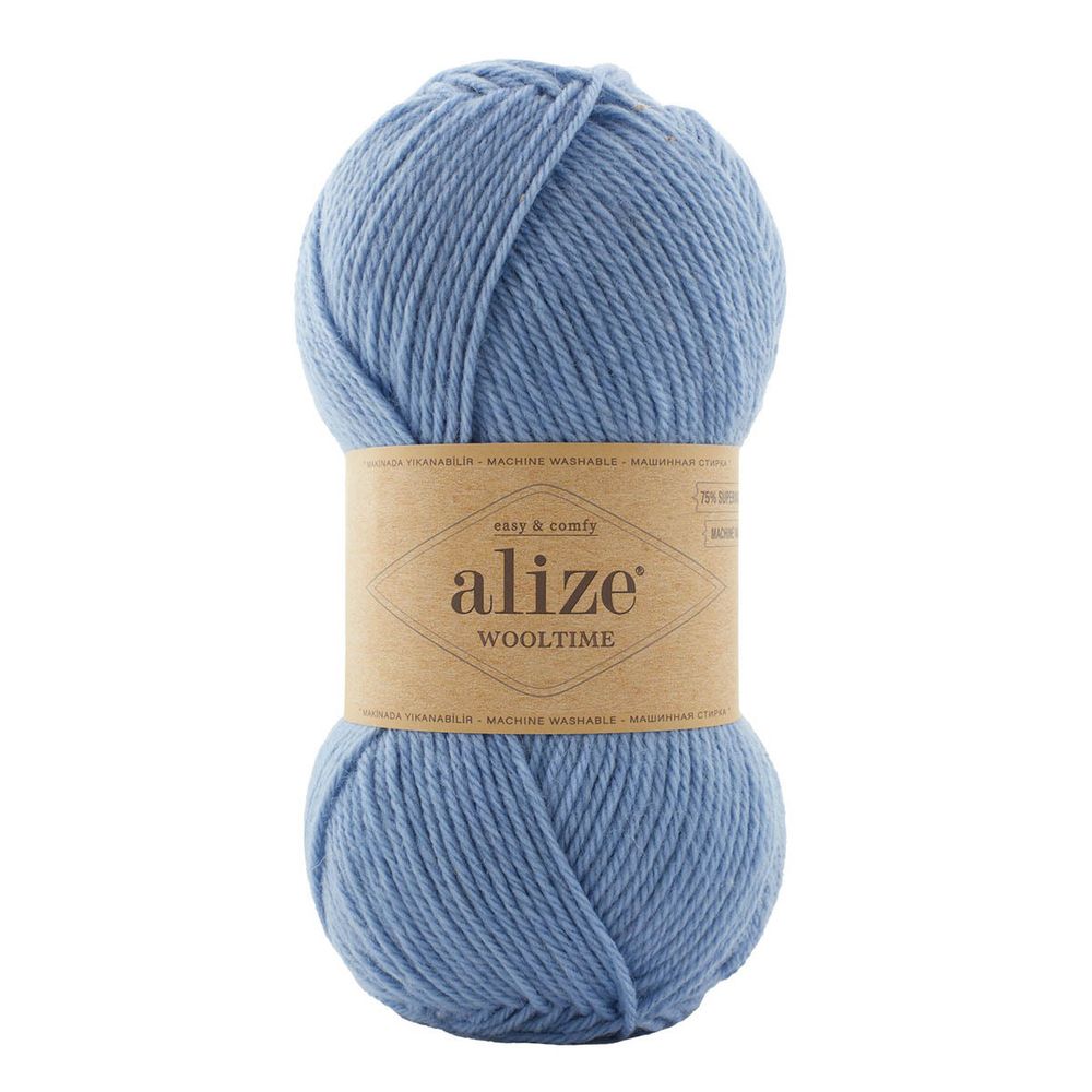 Пряжа Alize (Ализе) Wooltime / уп.5 мот. по 100 г, 200 м, 432 стальной