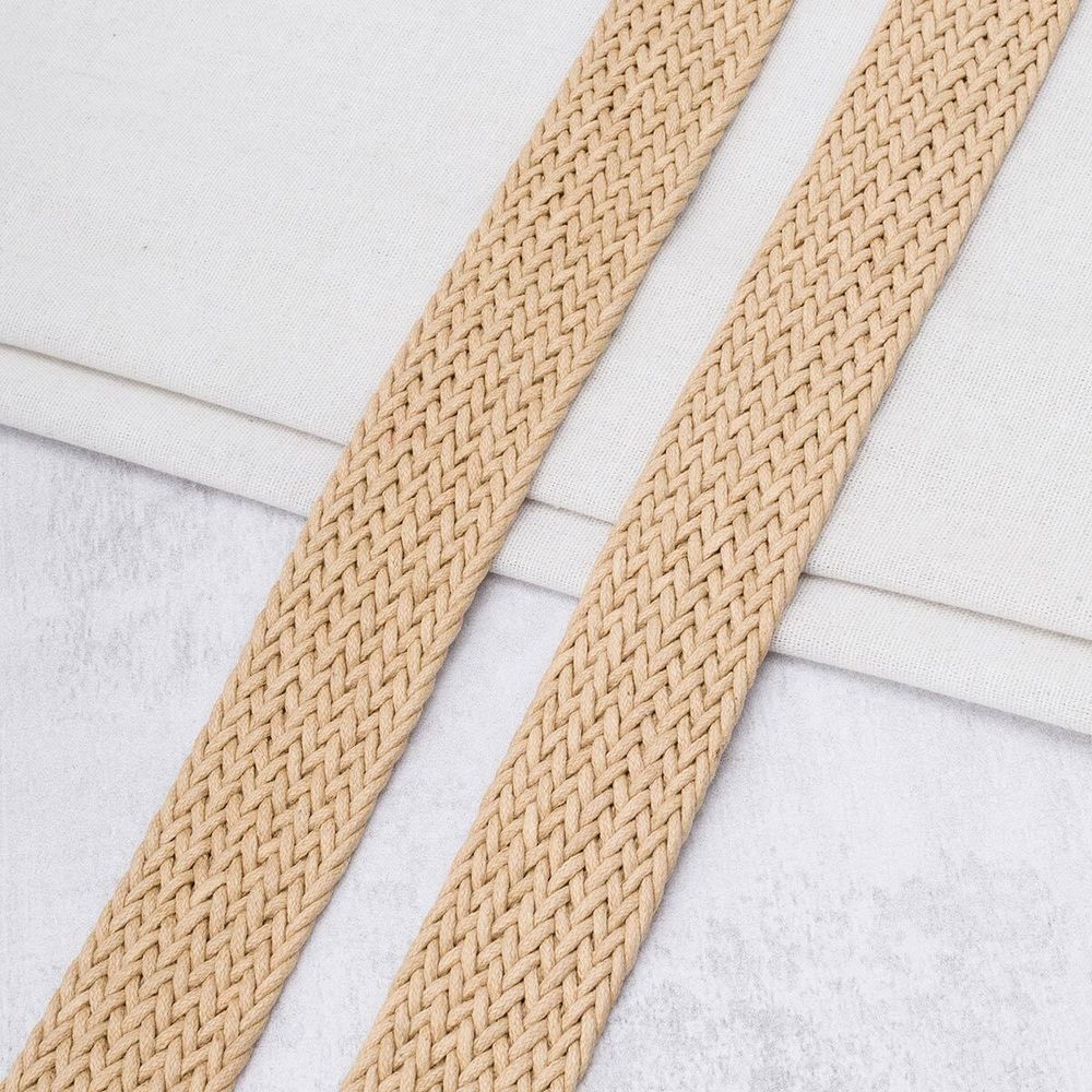 Стропа (ременная лента) 45 мм / 45.72 метра, [75.59 г/пог.м], плетеная вощёная, ZH218 бежевый, 3Al299