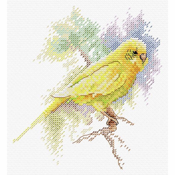 Набор для вышивания нитками, МП Студия, М-739 Пернатый друг 15х14см
