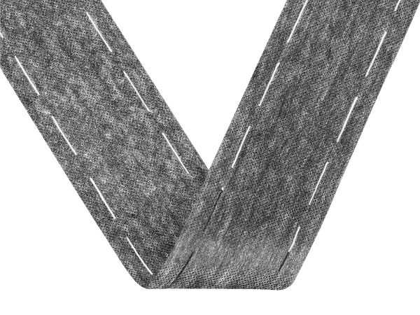 Лента корсажная клеевая перфорированная 60.0 мм / 200 метров, 70 г/м², цв. серый, 20170 9/1/40/1/9, БрючникоФФ