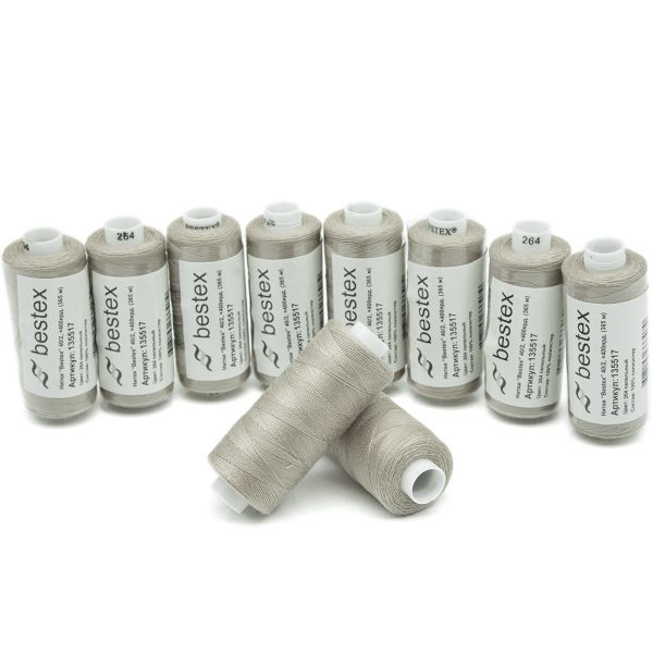 Нитки швейные бытовые Bestex 40/2, 365 м (400 ярд) / 10 кат., 264 пепельно-розовый