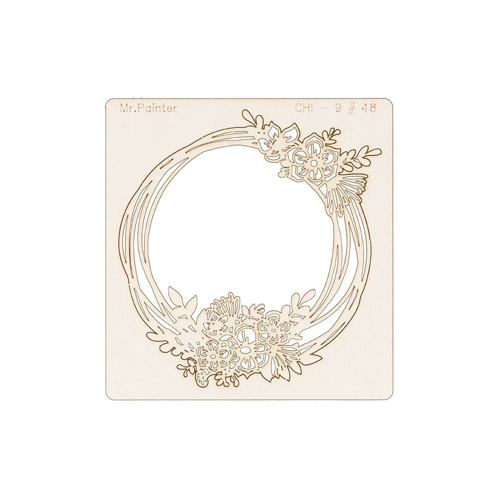 Чипборд 9.5х10 см, 1 шт, 48 Цветочная рамка, Mr.Painter CHI-9