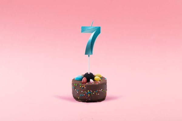 Свеча для торта Цифра 7, 12 шт, Boomzee BCD-12