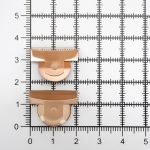 Замок застежка для сумки магнитный 20х17х14мм, 2 шт, LMKZ-001 золото