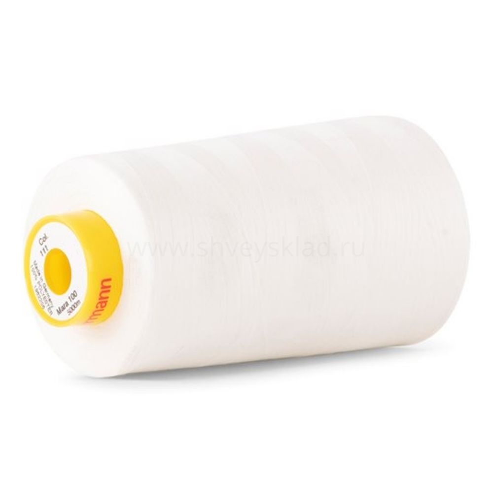 Нитка особо тонкая Gutermann Mara №150 (150/2), 5000 м, 713961, цв. 111 айвори, 1 катушка