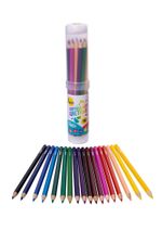 Набор цветных карандашей в тубусе, заточенные 2х18 цв, Лео LNTCP-18