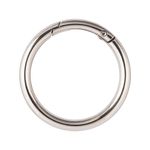 Карабин металл кольцо ⌀38.0 мм (47 мм), 10 шт, 01 никель, Gamma GH-238