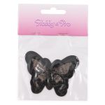 Термоаппликация Бабочка, 5.4х7см, Hobby&Pro (черный)