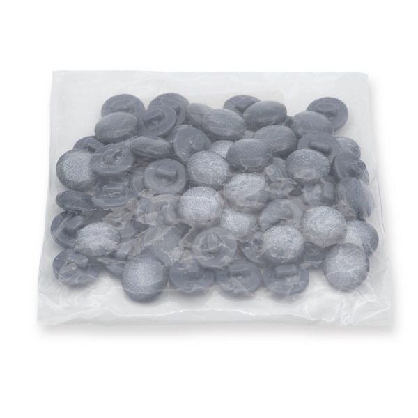 Пуговицы на ножке 22L (14мм), пластик (col.07 т.серый), 72 шт, CR P-45