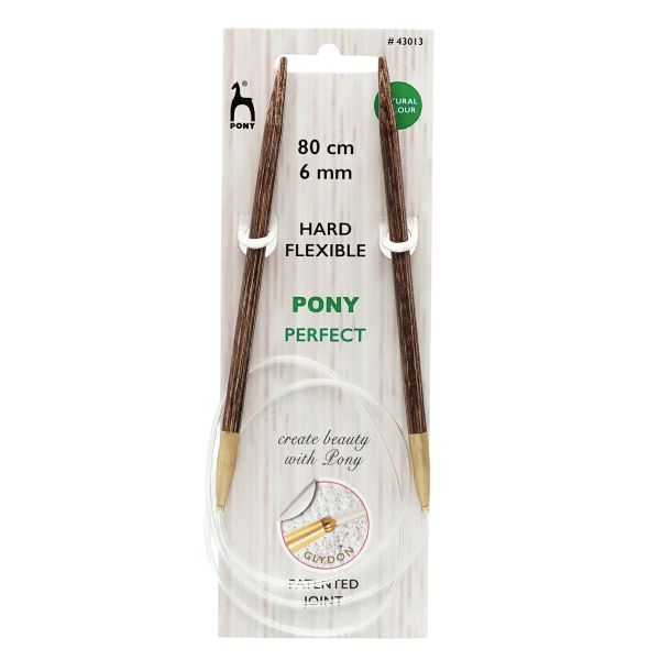Спицы круговые Pony Perfect ⌀6.0 мм, 80 см, дерево, 43013