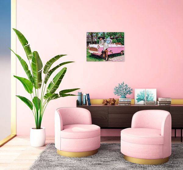 Алмазная (кристальная) мозаика Фрея ALPD-101, на подрамнике Привет, Куба!, 40х30 см