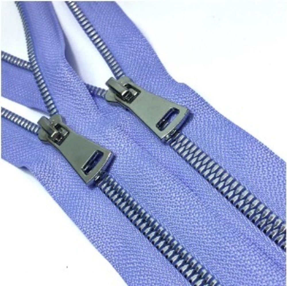 Молния трактор Т5 (5 мм) 2 зам., разъем., 95 см, никель, цв. D268 сирень, MaxZipper Premium, 1 шт /TOS/