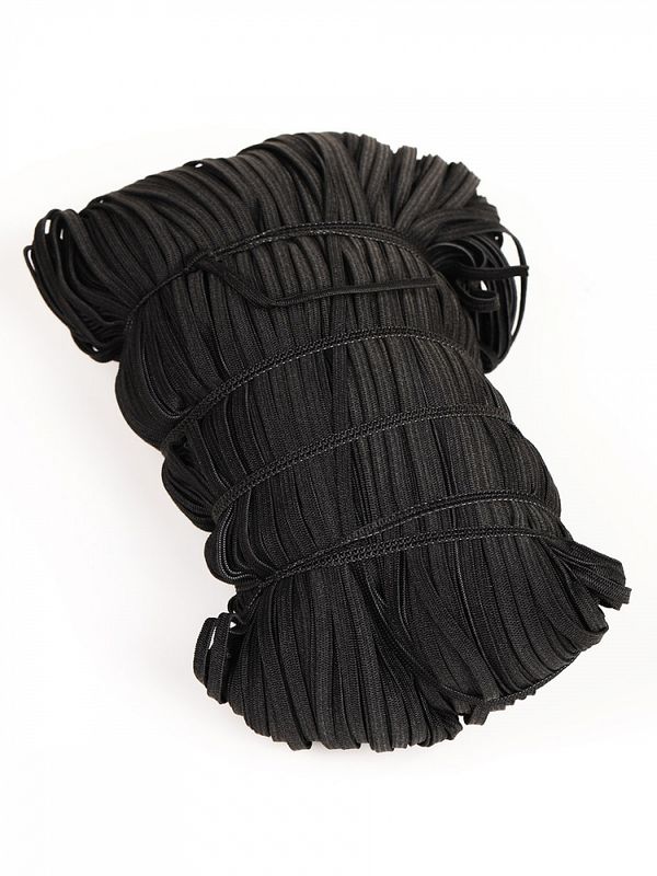 Резинка бельевая (стандартная) 4.0 мм / 200 метров, 3.9 г, вязаная, черный