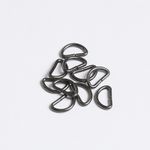 Полукольцо сварное металл 12.0 мм (in), (внешн. 17х11 мм, ⌀2.5 мм), 100 шт, чер.никель ГР, 6048