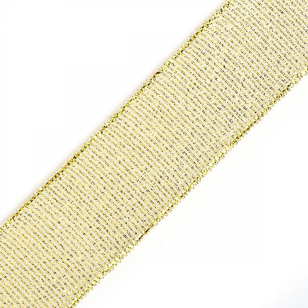 Лента металлизированная 25.0 мм / 22.85±1 метра, цв. золото, Magic4Hobby, упак. 4 шт