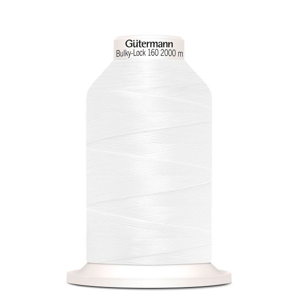 Нитка текстурированная Gutermann Bulky-Lock 160, 2000 м, _800 белый, 1 катушка