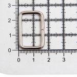 Рамка прямоугольная металл 20,5 мм (25,5, 17 мм, d-2,5 мм), никель, 50 шт