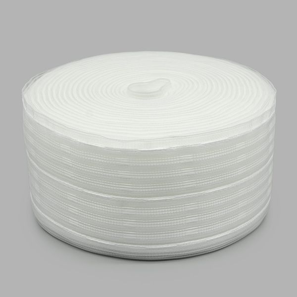 Лента (тесьма) шторная: сборка параллельная (1:3) 80 мм / 50 метров, равномерная