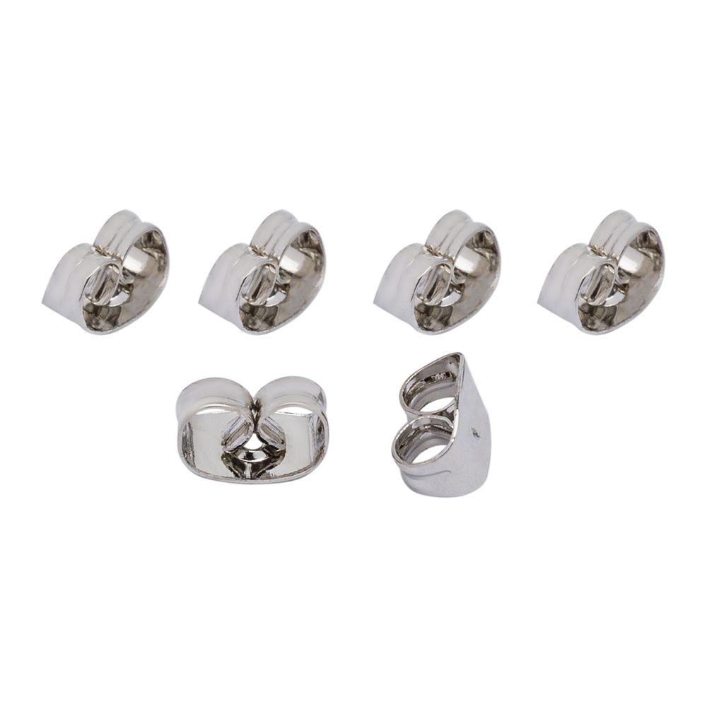 Фиксатор для серег, 6.5х4.5 мм, упак./6 шт., Astra&Craft (серебро), HDES001-B