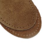 Заплатки пришивные из замши, овал 6х8,2см с перфорацией, 2 шт, 100% кожа, 32 кэмел, 59114