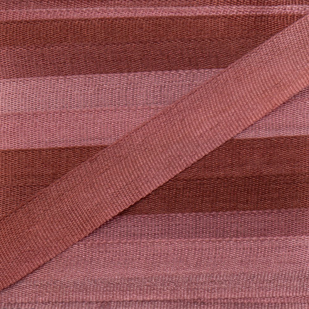 Лента (тесьма) шелковая 7.0 мм / 45.5±0.5 метров, M047 св. коричневый/коричневый, Gamma SRM-7