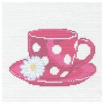 Набор для вышивания нитками Hobby&Pro Kids, Любимая чашка 19х19см