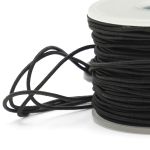 Резинка шляпная (шнур эластичный) ⌀1.0 мм / 30 метров, 0370-1100, цв.черный