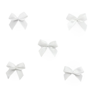 Бантики пришивные 23 мм, Arta, 001 белый, 20 шт