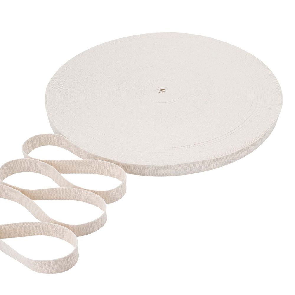 Стропа (ременная лента) 26 мм / 100 метров, [17.55 г/пог.м], матовая, имитация хлопка, 05 молочный, 3Al357