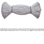 Шнур металлизированный ⌀6.0 мм / 30 метров, сороконожка, серебро