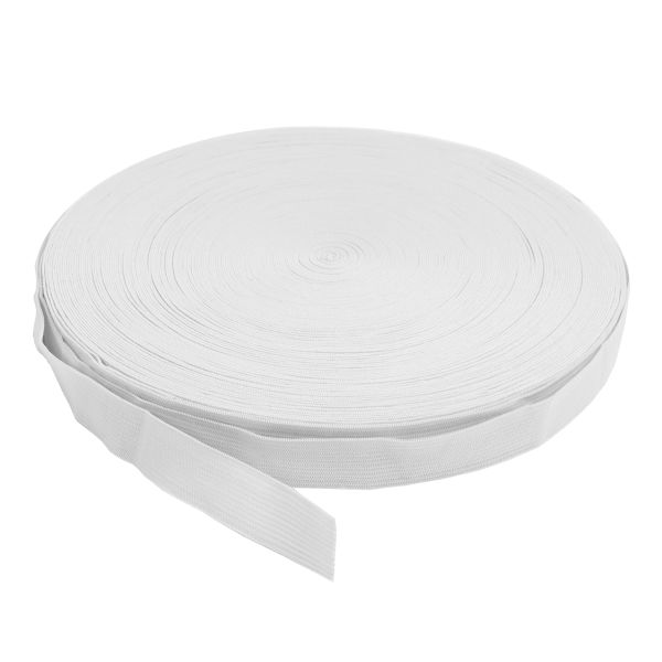 Резинка вязаная 20 мм, / 50 метров, белый, Gamma RV-20 W