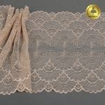 Кружево бельевое эластичное 195 мм / 3 м, 8034 цв.L168 серебристый пион, Kruzhevo