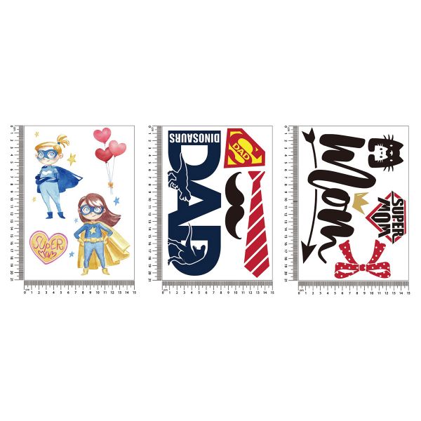 Термотрансфер Суперпапа и супермама упак (3 листа 21х15см)