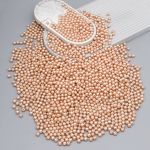 Бусины пластик под жемчуг ⌀8 мм, 500 г, цветные, круглые, A44 телесный, Astra&Craft, LY-264