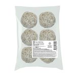 Шары декоративные из ротанга 9 см, 6 шт, №01 белый, Blumentag BRF-9