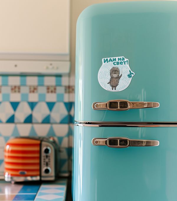 Алмазная (кристальная) мозаика Фрея CMF-ALVM-101, Союзмультфильм. Магнит Ёжик в тумане, 10х9.5 см