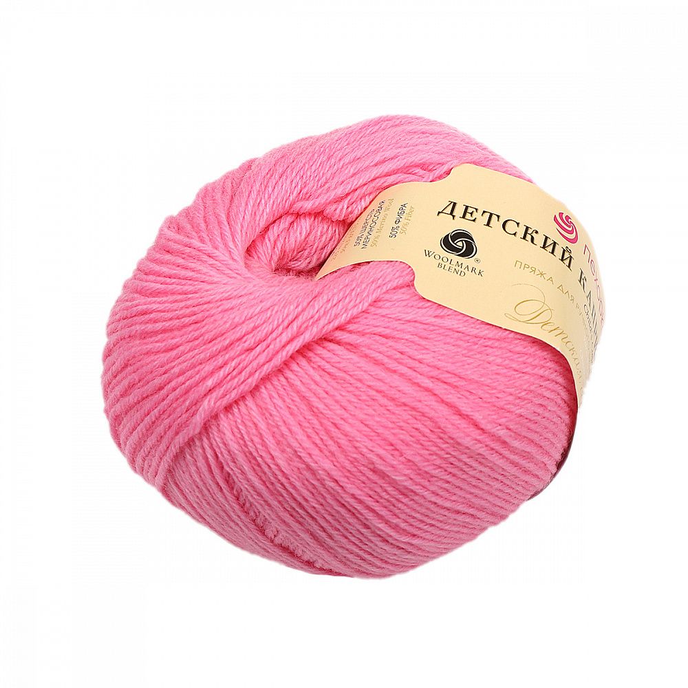 Пряжа Пехорка Детский каприз / уп.10 мот. по 50 г, 225 м, 011 ярк.розовый