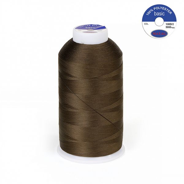 Нитки эластичные текстурированные Max 100D/2, 5000 м, 647 хаки, 1 катушка