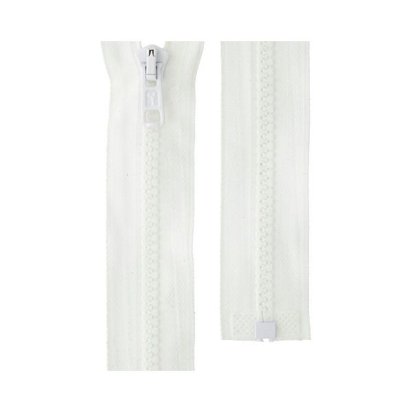 Молния трактор Т6 (6 мм) 1 зам., разъем., 50 см, G2076T, цв. 001 белый, 1 шт, Gamma