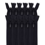 Молния потайная (скрытая) Т3 (3 мм) 1 зам., н/раз., 50 см, черный, 31270 / 50, 10 шт