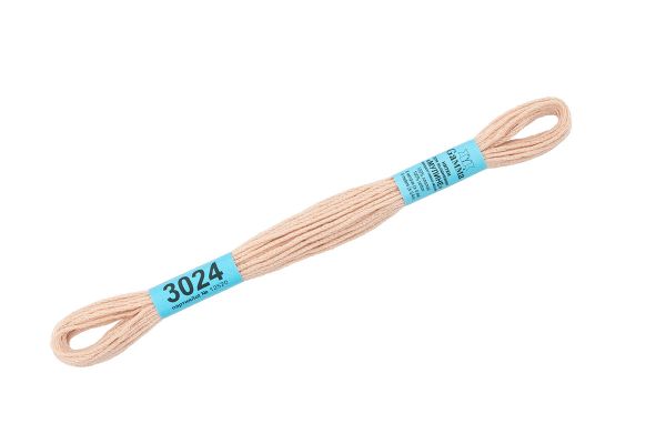 Мулине Gamma 100% хлопок, цв.3024 чайная роза, 24 мотка по 8 метров