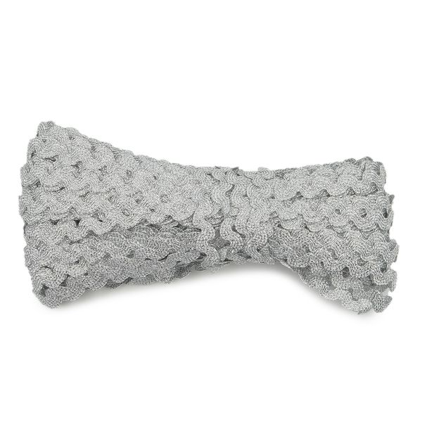 Тесьма вьюнчик с метанитью 6 мм, 20м (серебро)