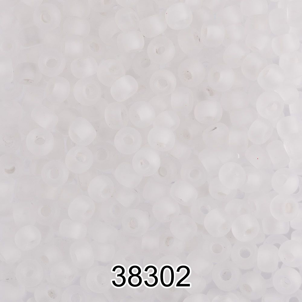Бисер Preciosa круглый 10/0, 2.3 мм, 500 г, 38302 (Ф200) прозрачный мат.