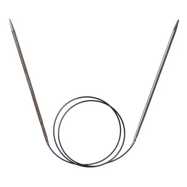 Спицы круговые ⌀4.0 мм, 80 см, 1 шт, серебристые, Prym 212144