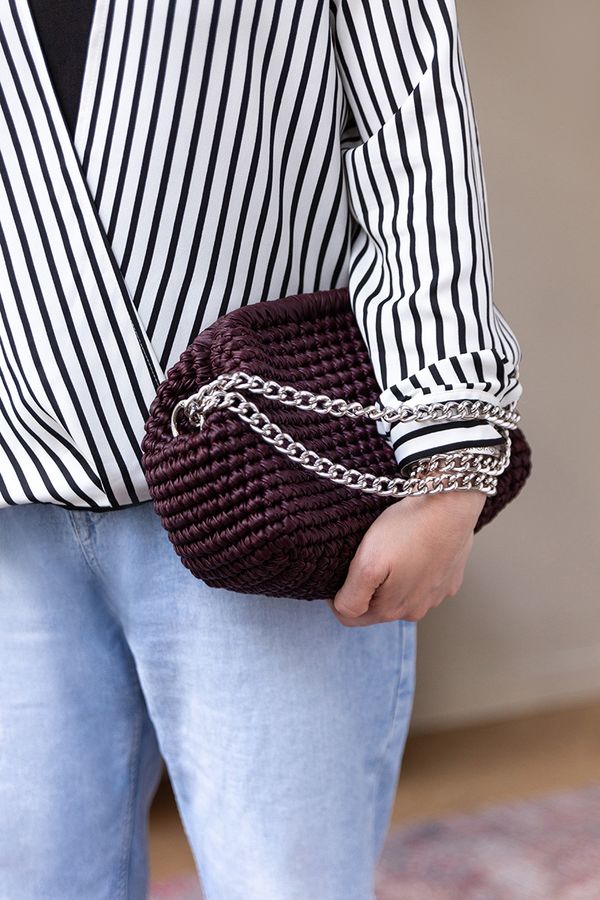 Застежка для сумки фермуар 18х9 см, 1 шт, FER-30 01 серебро, Gamma FER-30