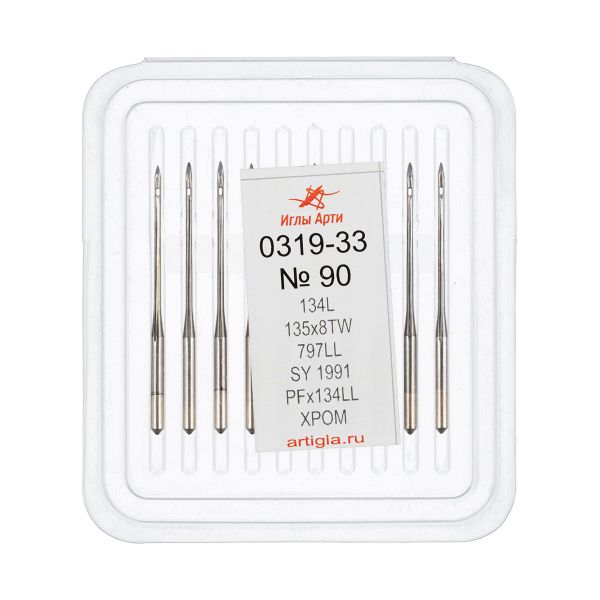Иглы для промышленных швейных машин Арти 319-33 (№90-150) для кожи, 10 шт, №90