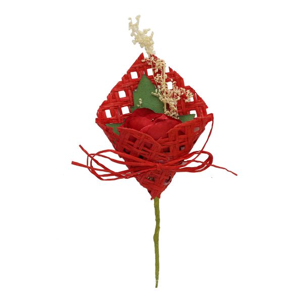Цветы искусственные декоративные 9см, 2 шт, красный