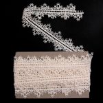 Кружево гипюр (плетёное) 30 мм / 3 метра, матовое, 571 молочный