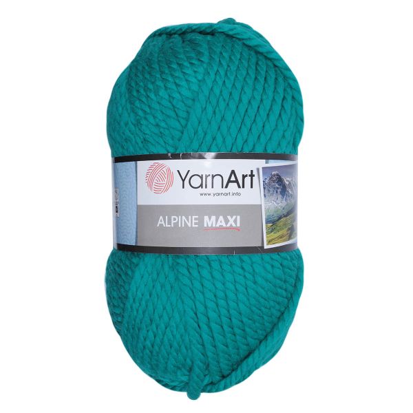 Пряжа YarnArt (ЯрнАрт) Alpine Maxi / уп.2 мот. по 250 г, 105м, 675 изумрудный