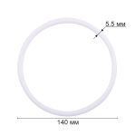 Кольцо для макраме пластик ⌀140 мм, белый, Gamma RKP-014